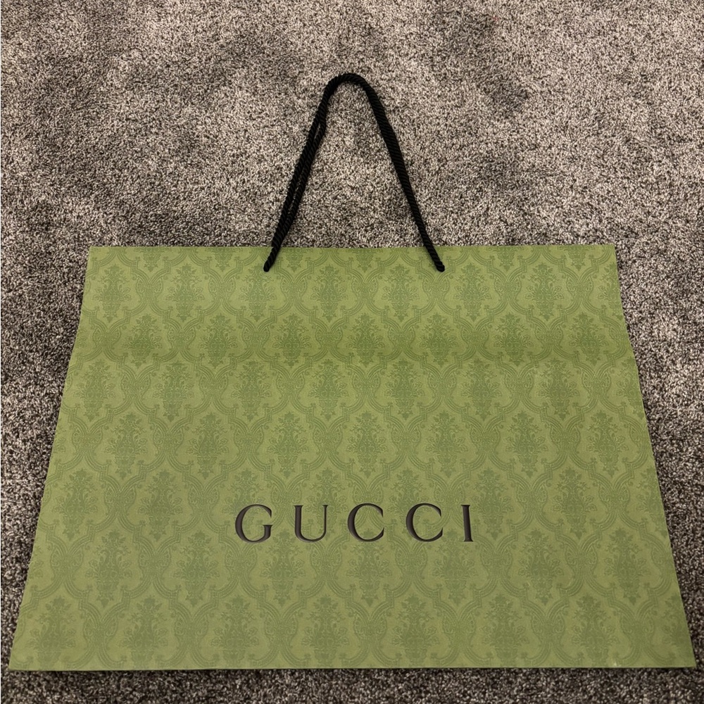 Gucci Olive Green Shopping Bag